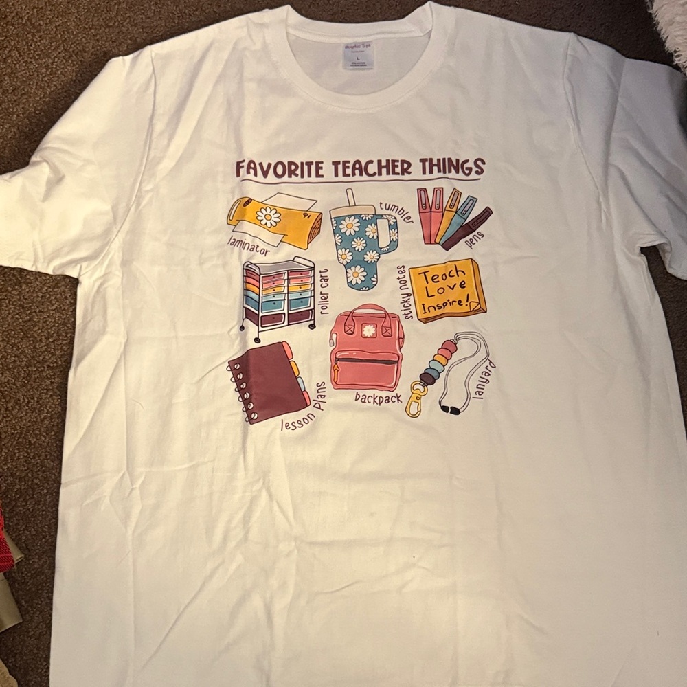 Favorite Teacher Things T-Shirt size large